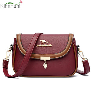 Women's Soft Leather Shoulder Bag - Casual Flip Bag Handbag