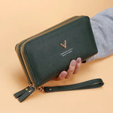 High Fashion Double Zipper Women's Wallet Clutch