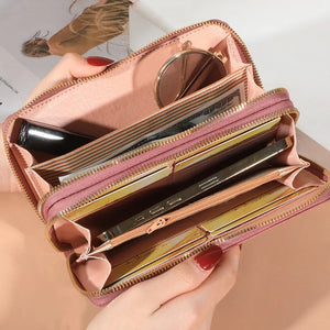 High Fashion Double Zipper Women's Wallet Clutch