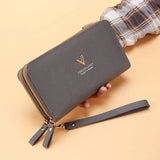 High Fashion Double Zipper Women's Wallet Clutch