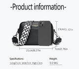 Wide Straps Leather Women Flap Bag Crossbody Shoulder Bags