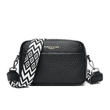Wide Straps Leather Women Flap Bag Crossbody Shoulder Bags