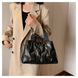 Nylon Tote Underarm Padded Down Feather Handbag
