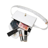 Woman Leather Fanny Pack Waist Bags Crossbody Chest Bag