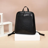 Oil Wax Leather Women Backpack Large Capacity School Bag
