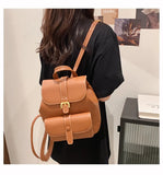 Women Pu Leather Backpacks for Teen Girls