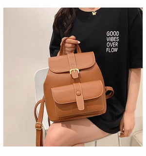 Women Pu Leather Backpacks for Teen Girls