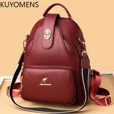 Soft Leather Women Backpacks Purse Travel Shoulder Bags