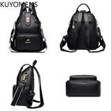Soft Leather Women Backpacks Purses Shoulder Bags Rucksack for Girls
