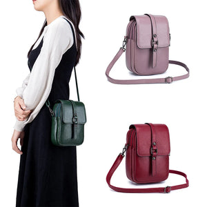 Women Leather Crossbody Bag Flap Shoulder Messenger Handbags