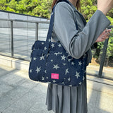 Denim Shoulder Bag Tote Casual Purse
