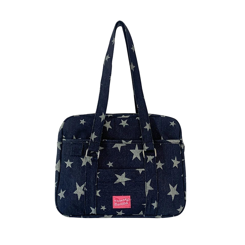 Denim Shoulder Bag Tote Casual Purse