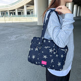 Denim Shoulder Bag Tote Casual Purse