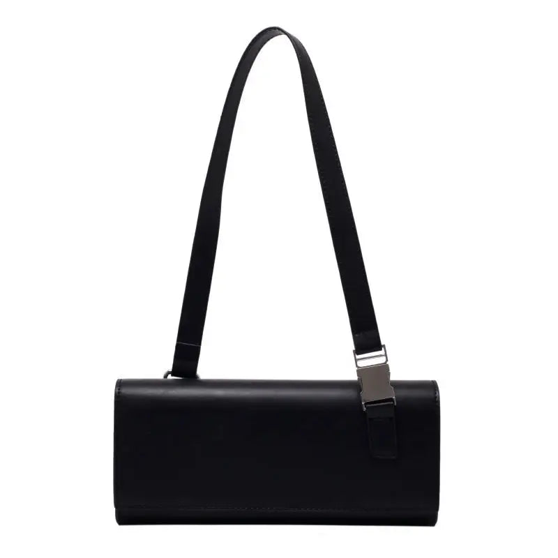 Women Bag PU Fashionable Purses Solid Hasp Hard Shoulder Bags