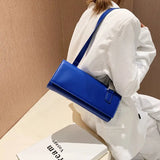 Women Bag PU Fashionable Purses Solid Hasp Hard Shoulder Bags