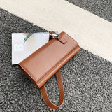 Women Bag PU Fashionable Purses Solid Hasp Hard Shoulder Bags