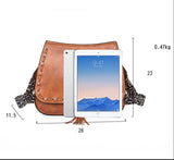 Women Bag PU Leather Tassel Crossbody Bag with Leopard Strap
