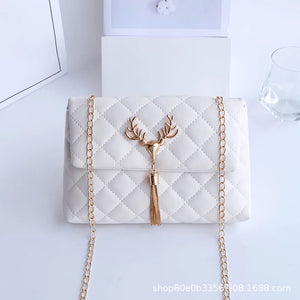 Tassel Embroidery Handbags Leather Women Crossbody Messenger Bags