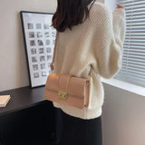 Crocodile Pattern Flap Messenger Bag for Women