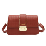 Crocodile Pattern Flap Messenger Bag for Women