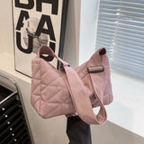 Plaid Quilted Crossbody Bag for Women