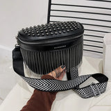 Women Chest Bag Tassel Pu Leather Large Capacity Crossbody Bag Waist Bags