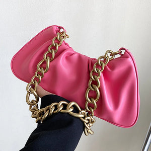 Women Armpit Bag Pink Cloud Bag Female Clutches Evening Bolsa