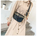 Women Fanny Pack Waist Bag Chain Crossbody Chest Bag Handbag