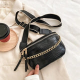 Women Fanny Pack Waist Bag Chain Crossbody Chest Bag Handbag