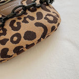 Leopard Print Fanny Pack for Women, Crossbody Chest Bag, Half Moon Waist Pack