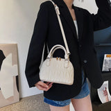 Embroidery Leather Shoulder Bags Purse Crossbody Shell Bag