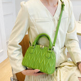 Embroidery Leather Shoulder Bags Purse Crossbody Shell Bag