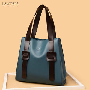 Women Handbag High Leather Shoulder Crossbody Bag Large Capacity Ladies Tote Bag