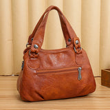 Women Pu Leather Shoulder Bag Crossbody Soft Messenger Multi-layer Tote