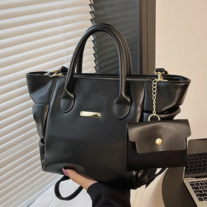 Green Shoulder Bags Messenger Bags Lady Pu Leather Big Totes Bolsas