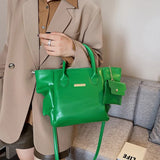Green Shoulder Bags Messenger Bags Lady Pu Leather Big Totes Bolsas