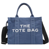 Large Letter Canvas Tote Shoulder Bag Eco Shopper Bags for Women