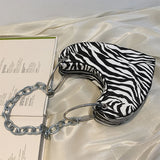 Leopard Heart Handbag Shoulder Bag Lady Girl Gift