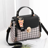 Women Messenger Bags Leather Shoulder Tote Bag Handbag with Cover Bag