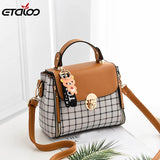 Women Messenger Bags Leather Shoulder Tote Bag Handbag with Cover Bag