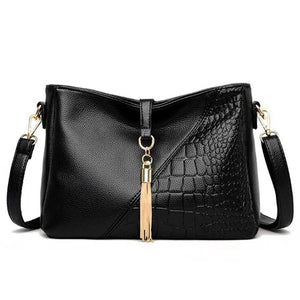 Women Shoulder Bag Messenger Crossbody Bags PU Leather Tassel Handbags