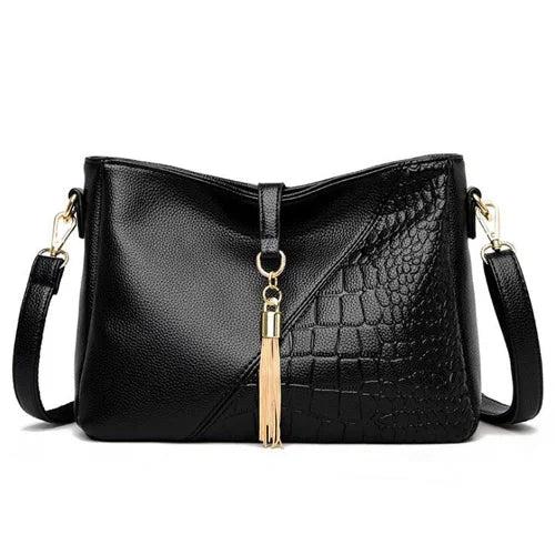 Women Shoulder Bag Messenger Crossbody Bags PU Leather Tassel Handbags