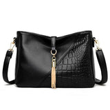 Women Shoulder Bag Messenger Crossbody Bags PU Leather Tassel Handbags