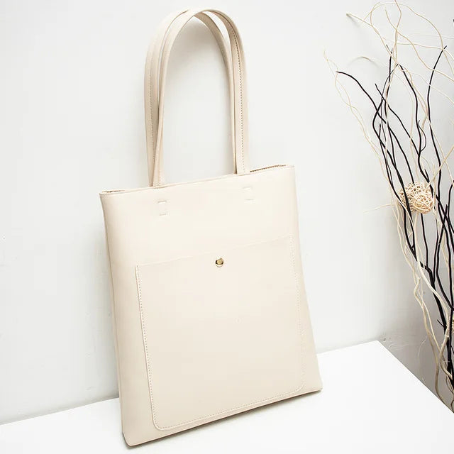 Women Shoulder Bag Soft Leather Handbag High Bucket Female Bag