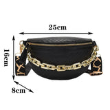 Women Shoulder Bag High Waist Bag Thick chain Shoulder Crossbody Chest Bag