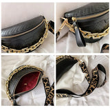 Women Shoulder Bag High Waist Bag Thick chain Shoulder Crossbody Chest Bag