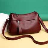 Women Shoulder Bag Soft PU Leather Messenger Bag Crossbody Bag Large Capacity Ha