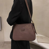 Matte Shoulder Bag Vintage Crossbody Handbag