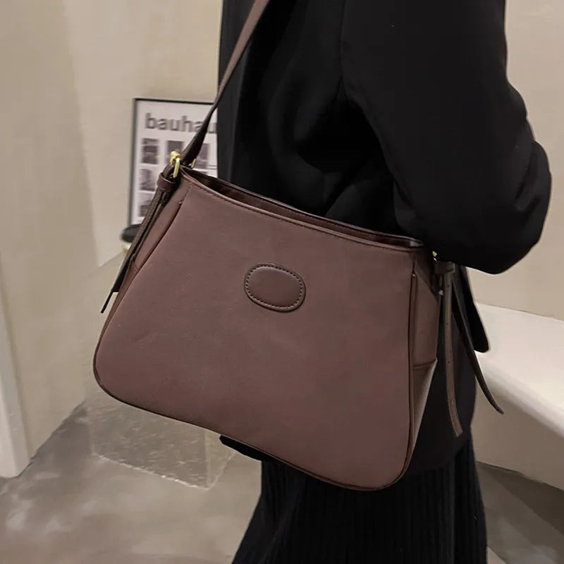 Matte Shoulder Bag Vintage Crossbody Handbag