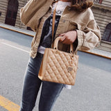 Patent Leather Tote Bag Chain Handle Crossbody Shoulder Bag